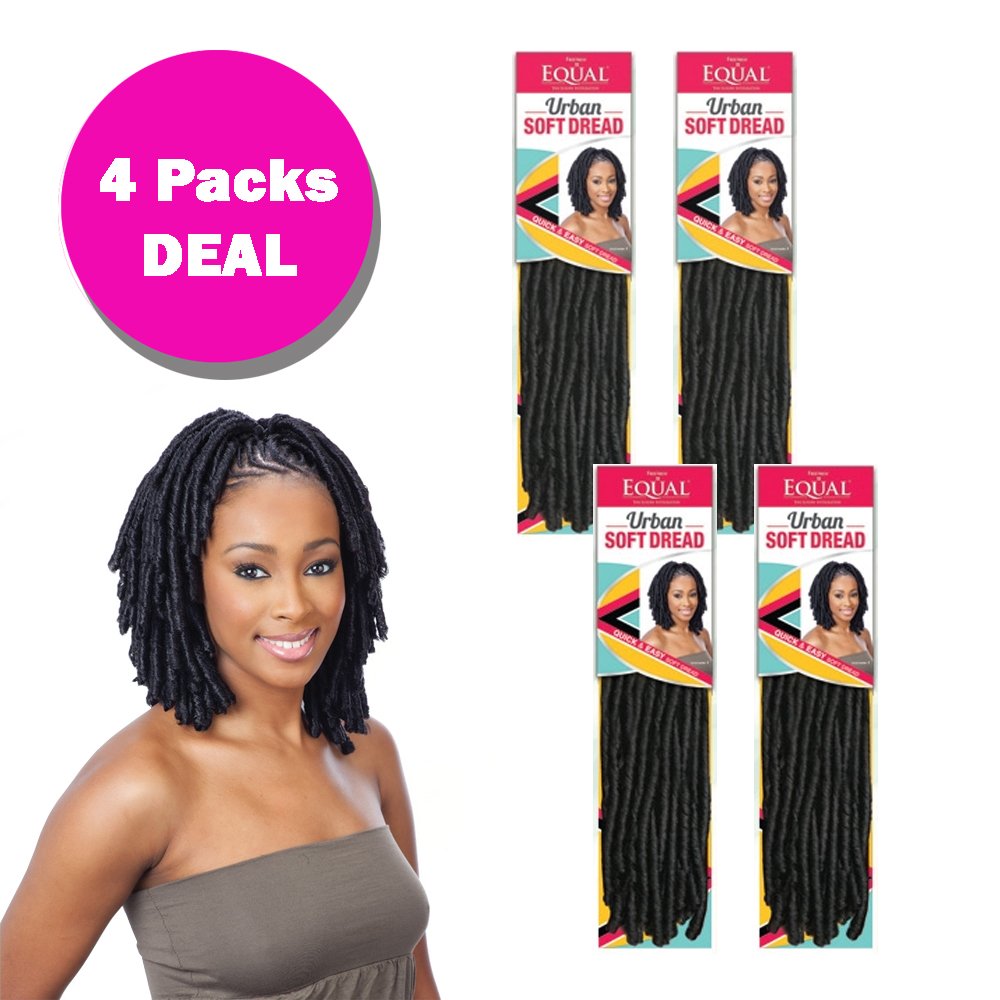 Amazon Com Urban Soft Dread 4 Pack 1 Jet Black Freetress