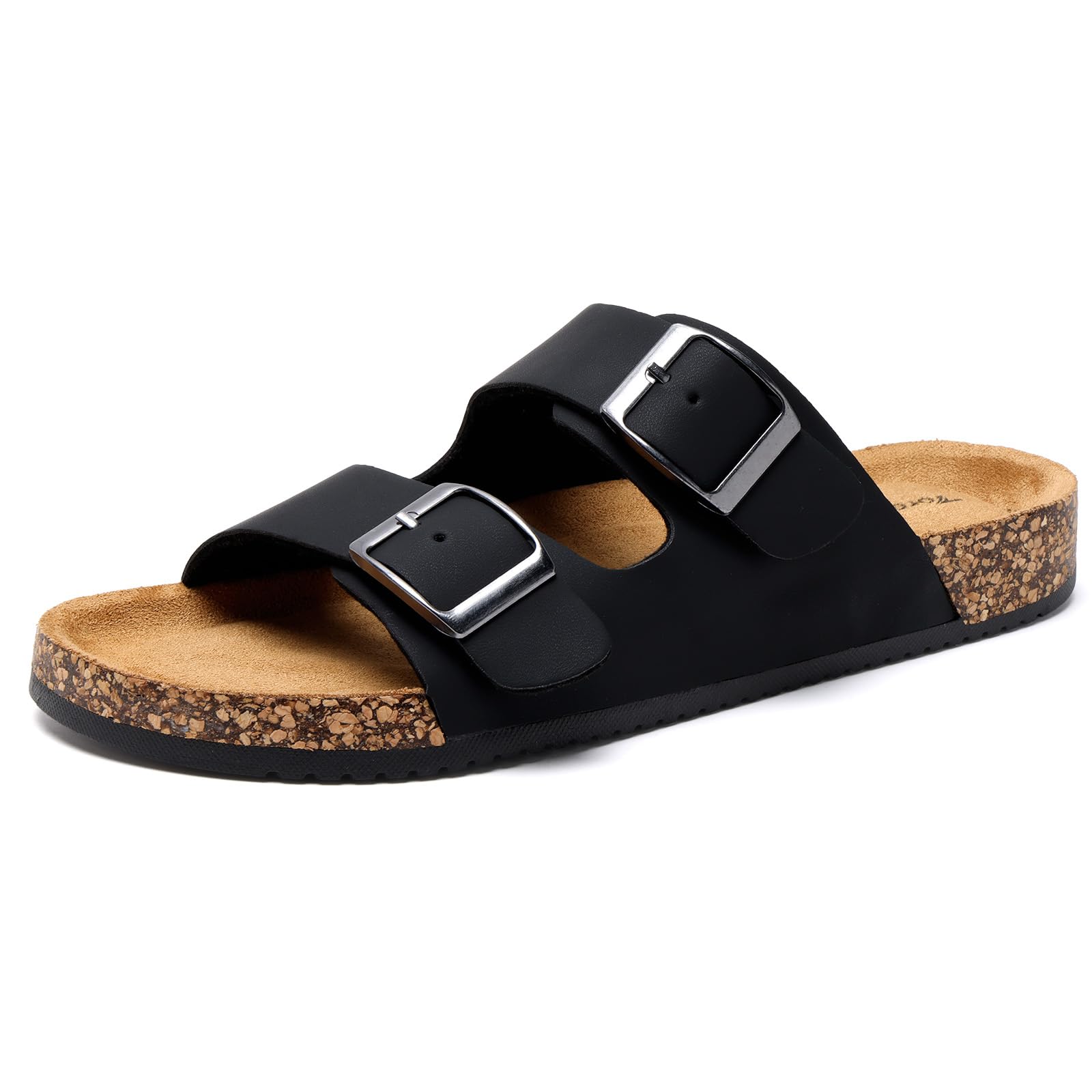 Pantoletten Herren Hausschuhe Schlappen Latschen Sandalen Schnallenriemen