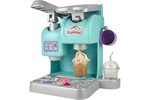 Play-Doh Kitchen Creations Colorful Cafe Playset with 5 Modeling Compound Colors, Play Food Coffee Toy for Kids 3 Years and U