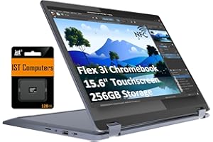 IST COMPUTERS 2025 Lenovo IdeaPad Flex 3i Chromebook 15.6" FHD 2-in-1 Touchscreen Laptop (Intel Pentium N6000, 8GB RAM, 256GB Storage (128GB eMMC+128GB IST SD Card)) Business, Home, Students, Webcam, Chrome OS