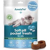 AmeizPet Pill Pockets for Cats,Cat Treats to Hide Tablets 1.76 oz (50g) | Easy Pill Putty, Stress-Free Alternative to Pill Popper, Soft Cat Treats
