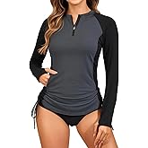 Daci Women Rash Guard Swim Shirt Long Sleeve Swimsuit UPF 50 Without Shorts Bathing Suits