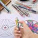 12 Pieces Multicolor Ballpoint Pens 6-in-1 Retractable Ballpoint Pens 6 Color 0.5 mm Shuttle Pens for Office School Supplies Students Children