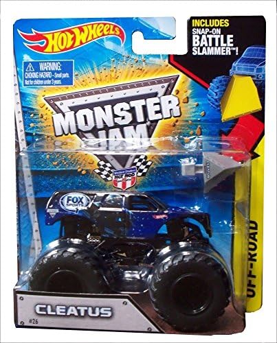 Hot Wheels Monster Jam 1:64 Cleatus #26 Includes Snap-On Battle Slammer Gift Pack Car Toys