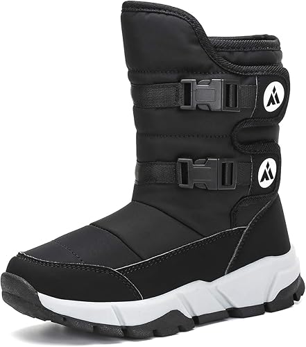 Amazon Com Mishansha Girls Boys Winter Snow Boots Warm Waterproof Anti Slip Anti Collision Hight Cut For Outdoor Skiing Snow Boots