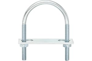 uxcell Round U-Bolts, 8 Set 60mm Inner Width 100mm Length M8 Zinc-Plated Carbon Steel U Clamp Bolt with Nuts and Plates, for 