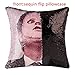 cygnus The Office Merch Dwight Schrute Mask Sequin Pillow Cover Mermaid Magic Reversible Decorative Change Color Pillow Covers 16x16 inch Funny Gag Gifts,Black
