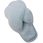 LightFun Girl's Fuzzy Fluffy Furry Slippers Fur Flip Flop Open Toe kids Slippers Cross Band Shoes Slides for Girls House Home Indoor Outdoor