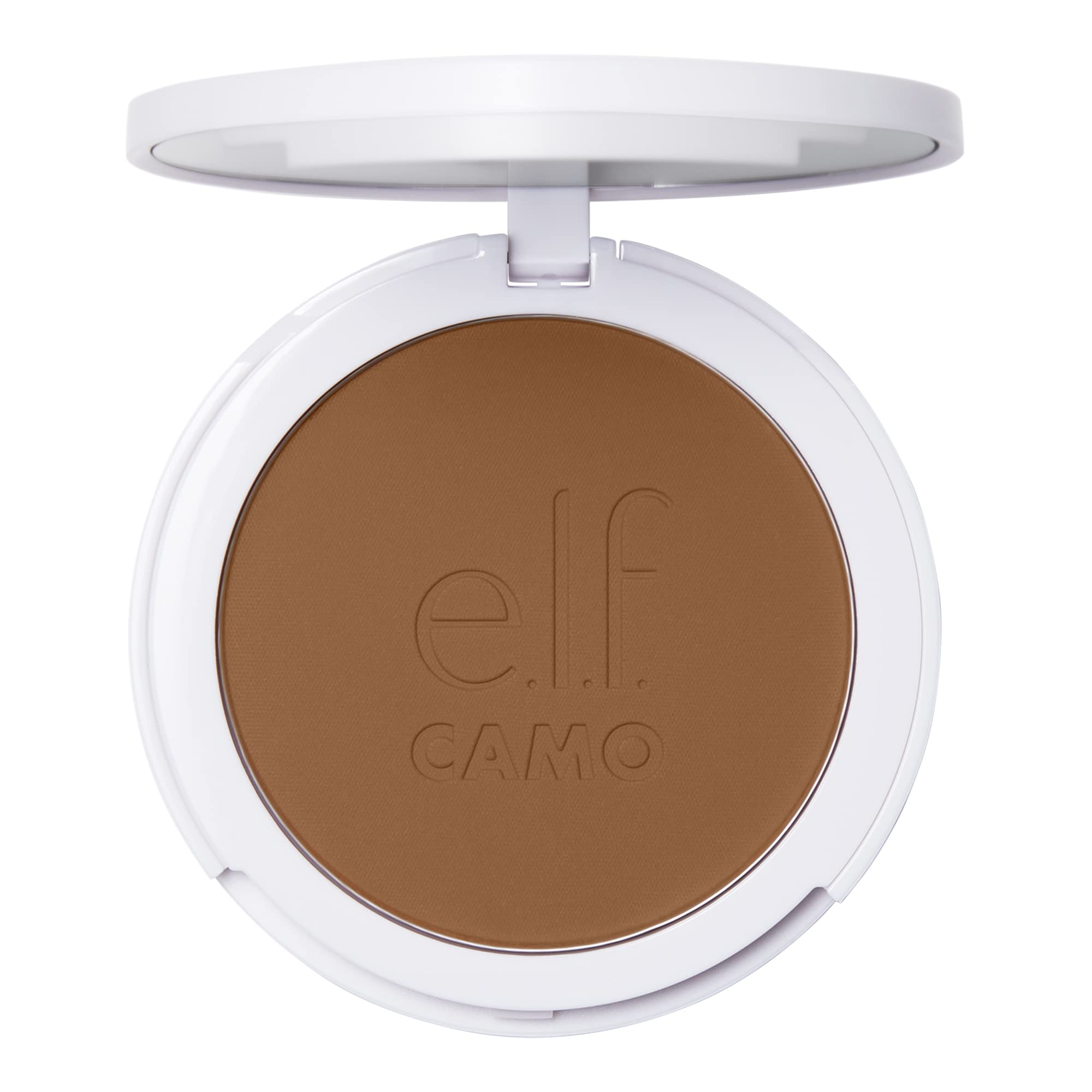 e.l.f. Camo Powder Foundation, Lightweight, Primer Infused Buildable and Long-Lasting Medium to Full Coverage Foundation, Deep 540 N
