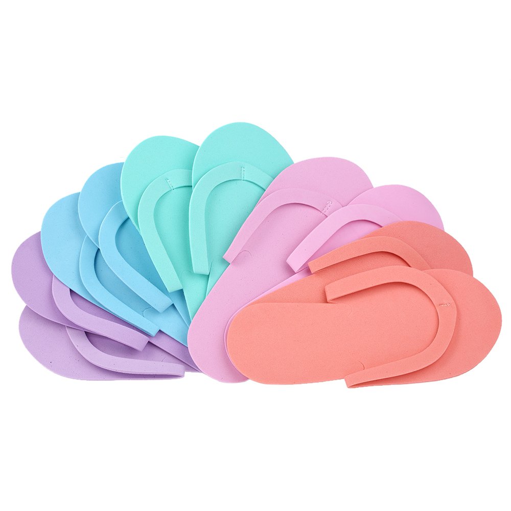 Anself 5 Pairs Disposable Slippers EVA Foam Salon Spa Slipper