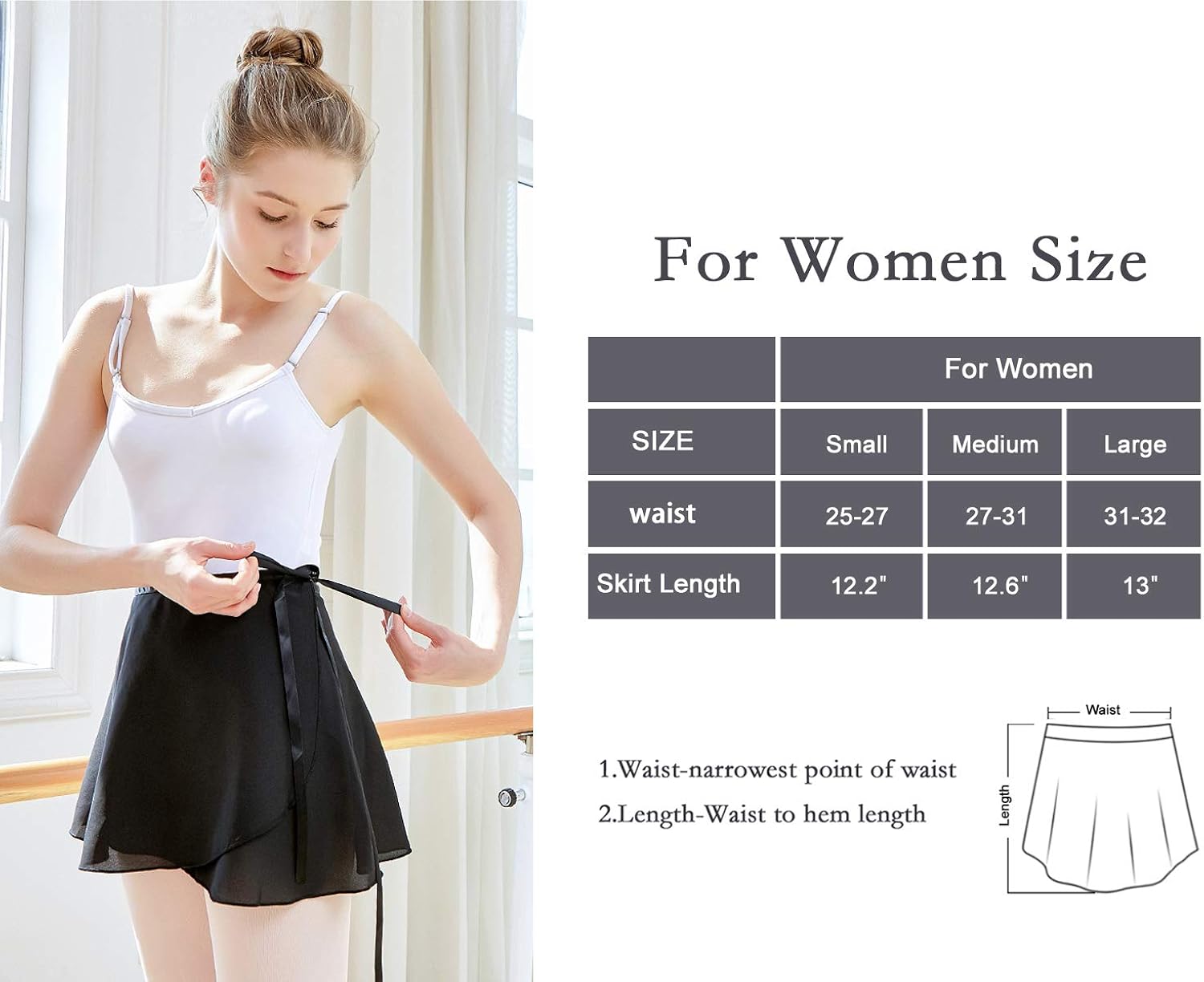 STELLE Ballet/Dance Chiffon Wrap Skirt for Toddler/Girls/Women: Clothing