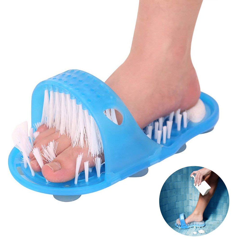 Bathroom Shower Foot Scrubber Exfoliate Cleaner Bristle Slipper For Massage Feet eBay