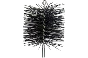 Vasiumic 6 Inch Chimney Sweep Brush with Thread, Polypropylene Boiler Cleaning Brush Head Soot and Removal in Flue and Pipeli