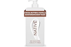 Native Moisturizing Body Wash Contains Naturally Derived Ingredients | for Women & Men, Sulfate, Paraben, & Dye Free Leaving Skin Soft & Hydrated | Cocoa Butter & Vanilla 18 oz