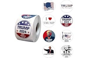 FOLOUSE 500Pcs Donald Trump Sticker 2024, 8 Design Trump Stickers for American Presidential Election Laptop Scarpbook Craft Car