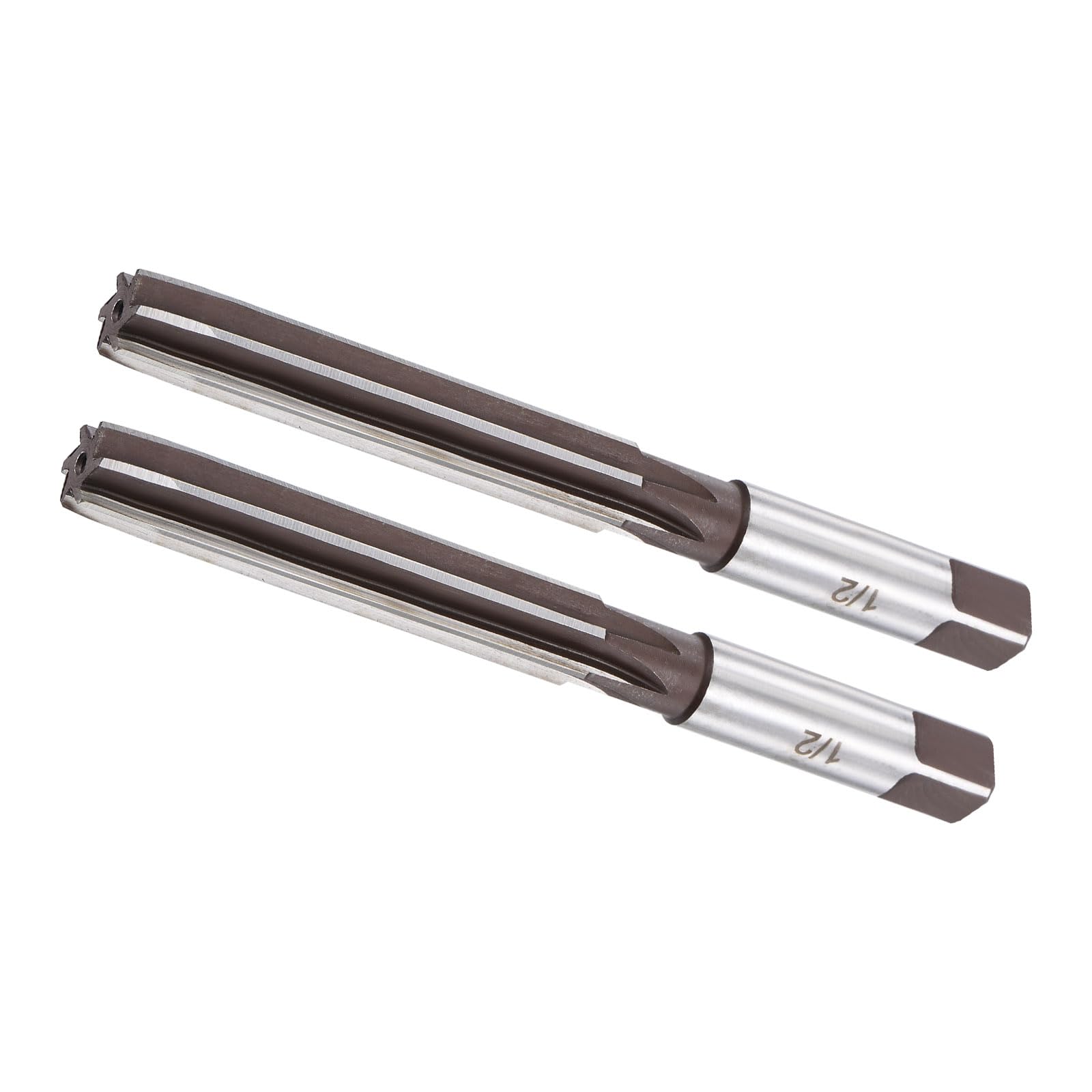 CoCud Hand Reamer, 1/2" Cutting Diameter 6 Flutes, Steel Cutter Tool - (Applications: for Aluminum Copper Plastic), 2-Pieces