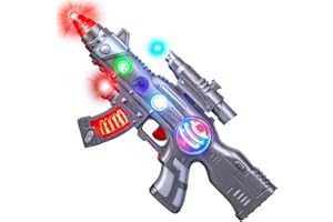 ArtCreativity Light Up Space Gun Toy for Kids - 12.5 Inch Alien Blaster with Multicolor LEDs, Sound Effects, Batteries Included, Fun Halloween Costume Accessory and Party Toy