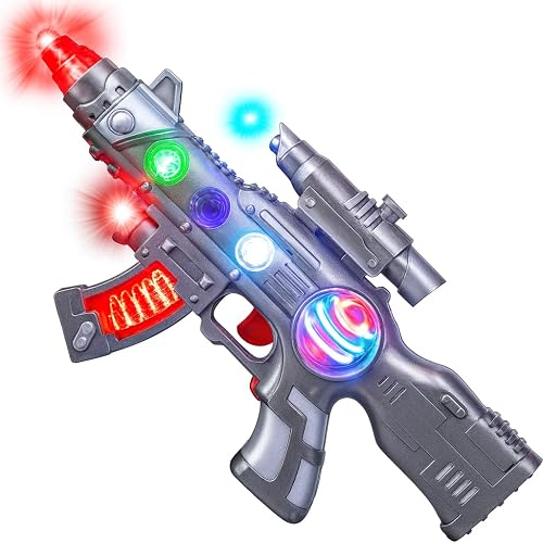ArtCreativity Light Up Space Gun Toy for Kids - 12.5 Inch Alien Blaster ...