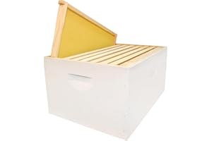 Mann Lake Hive Body Bundle, Assembled, 8-Frame, Painted, Beekeeping, Bee Box, Beekeeping Supplies, Harvest Honey, Includes 8 Assembled Frames w/Plastic Coated Foundation