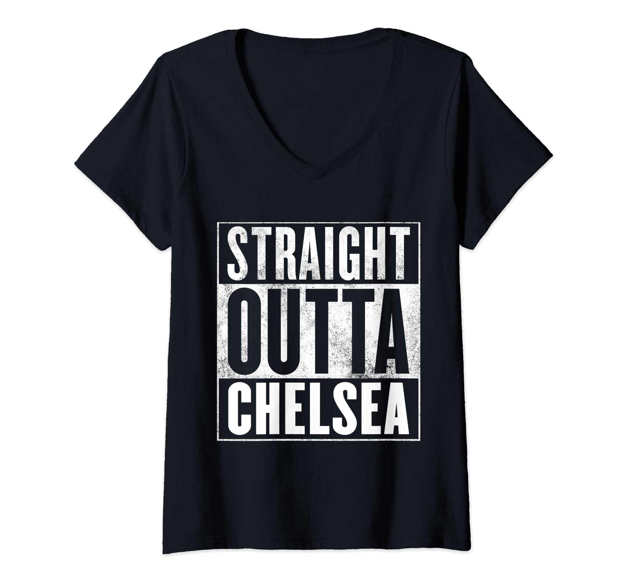 Womens Chelsea - straight outta Chelsea V-Neck T-Shirt