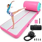 Estgora Gymnastics Mat for Tumbling 10ft/13ft Mat Inflatable, 4 Inch Air Tumble Track Air Roller Gymnastic Training Equipment for Kids Home Use Gym Cheerleading with Electric Pump