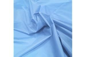 A-Express Waterproof Polyester Fabric - Outdoor Kite Material - Lightweight - Tear Resistant - 59 Inches Wide by The Yard - for Cushion Covers, Tent, Flags, Bags, Tarp Cover - Sky Blue 5 Yards