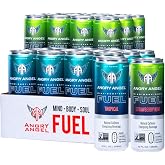 Angry Angel Strawberry Kiwi &amp; Tropical Natural Energy Drink - (24 count) Mixed Pack - Zero Sugar - CoQ10 - Important B Vitamins - 12 oz Cans