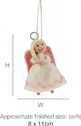 Trimits Christmas Needle Felting Craft Kit Angel with Roving Wool and view 4