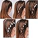 Jaciya 50pcs Gold Hair Braid Hair Pins Ring Shell Hands Leaves Star Pendant Rings Set Hair Clip Headband Hair Accessories