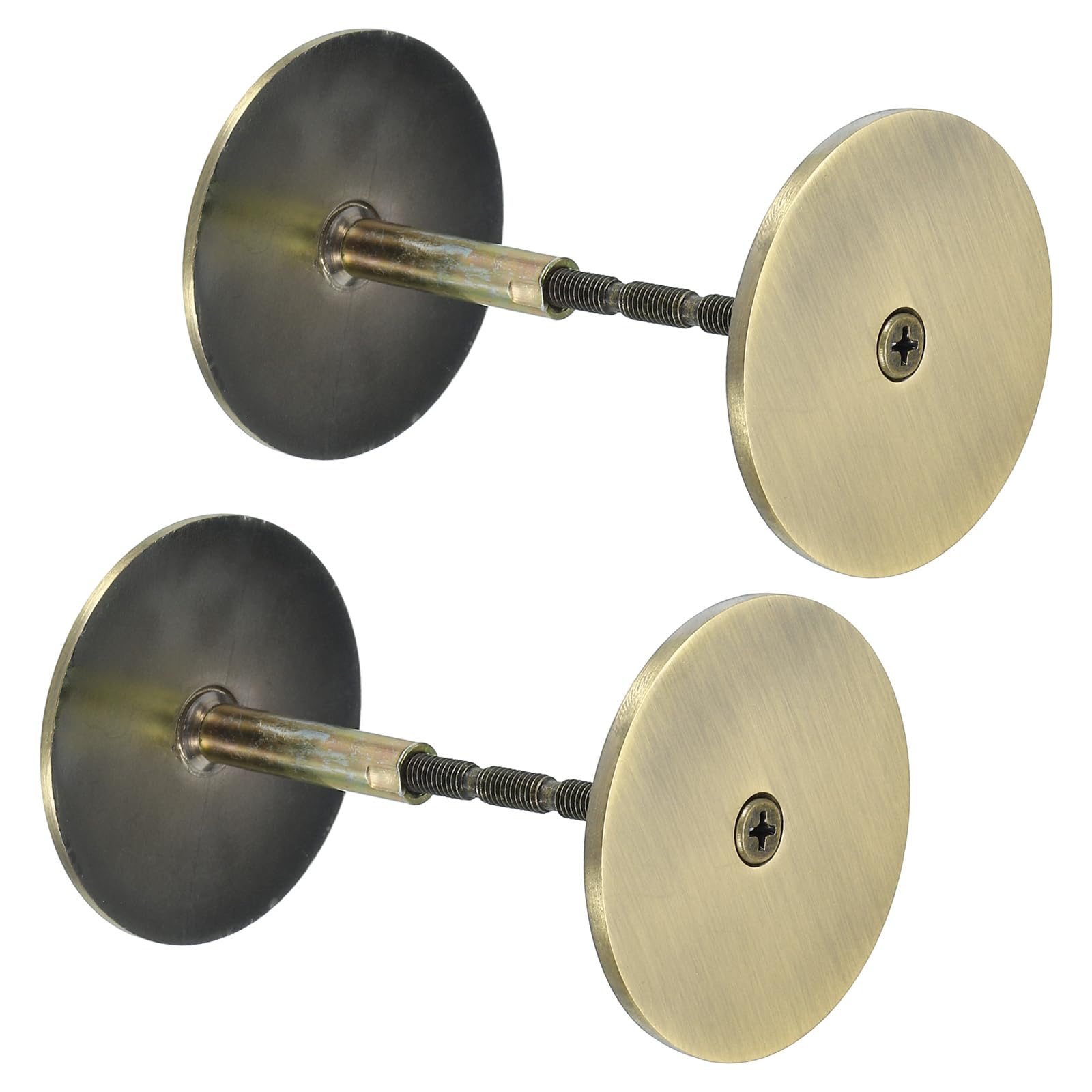 PATIKIL Door Knob Hole Cover Plate, 2 Pack 2 3/16" Dia. Deadbolt Cover Plate Door Hole Filler Plate for 1 3/8" to 1 3/4" Holes, Bronze