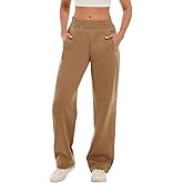 HOdo 32"/34" Inseam Womens Tall Sweatpants Fleece Joggers for Women Wide Leg Pants with Pockets for Workout