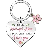JOHKLJ Gifts For Mom Birthday Gift For Women From Daughter Son Mom Valentine Gift Best Mother'S Day Gifts Cute I Love You Keychain For Mammy Mother Christmas Thanksgiving Present Ideas