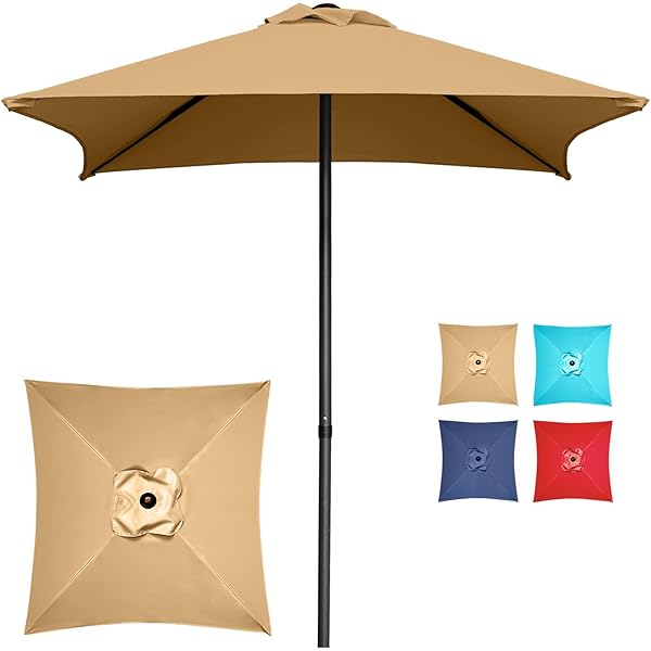 canadian tire patio umbrellas CANVAS Shanghai Outdoor/Patio Market Umbrella w/ Crank Handle, Teal, 9-ft
