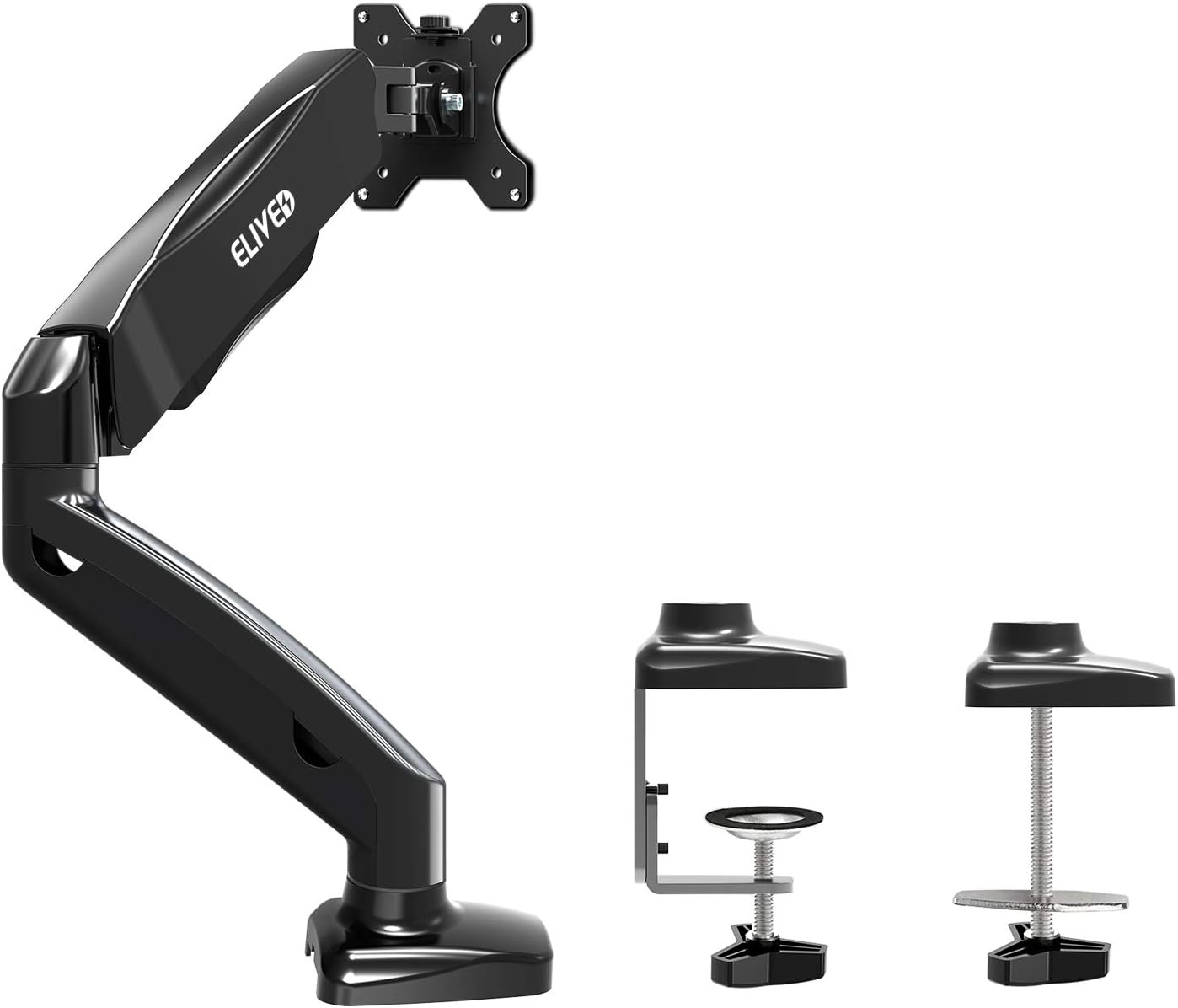 ELIVED Single Monitor Arm for Most 13-32 Inch Monitors with VESA 75x75/100x100mm up to 10KG
