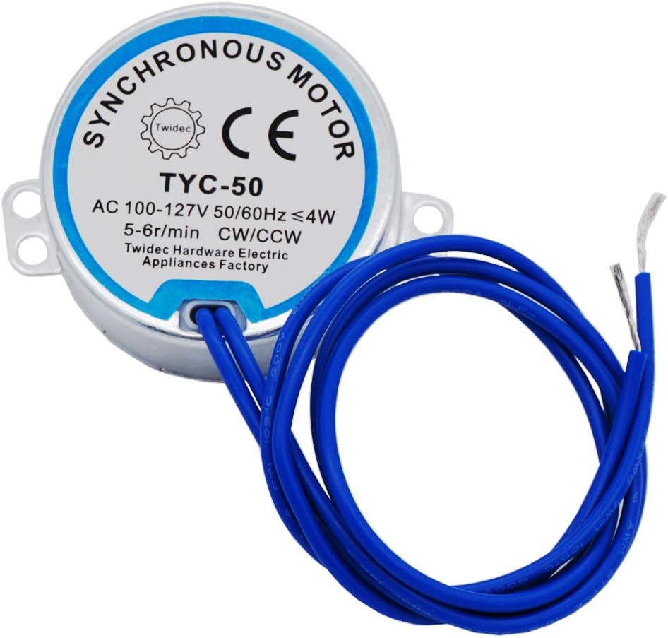 Twidec/Synchronous Motor AC100~127V 50/60HZ Turntable Synchron Motor 4W CW/CCW Electric Motor 5-6RPM/MIN TYC-50-501 - - 