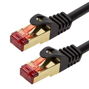 BIGtec Premium 3m Gigabit Ethernet LAN Kabel Patchkabel Netzwerkkabel schwarz - doppelt geschirmt - vergoldet