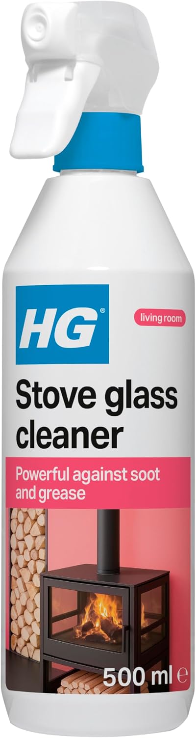 HG Stove Glass Cleaner 500ml Dissolves Soot Grease Tar Non Toxic Spray