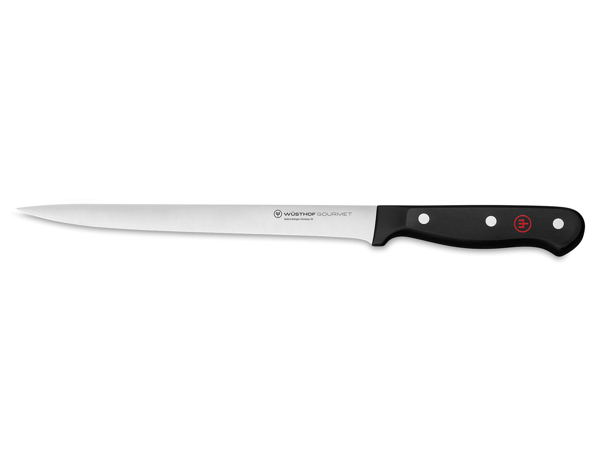Wüsthof Gourmet 8 Inch Flexible Fillet Knife, Black/Silver
