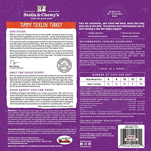Stella & Chewy's Freeze-Dried Raw Tummy Ticklin' Turkey Dinner Morsels Grain-Free Cat Food, 8 oz bag - //medicalbooks.filipinodoctors.org
