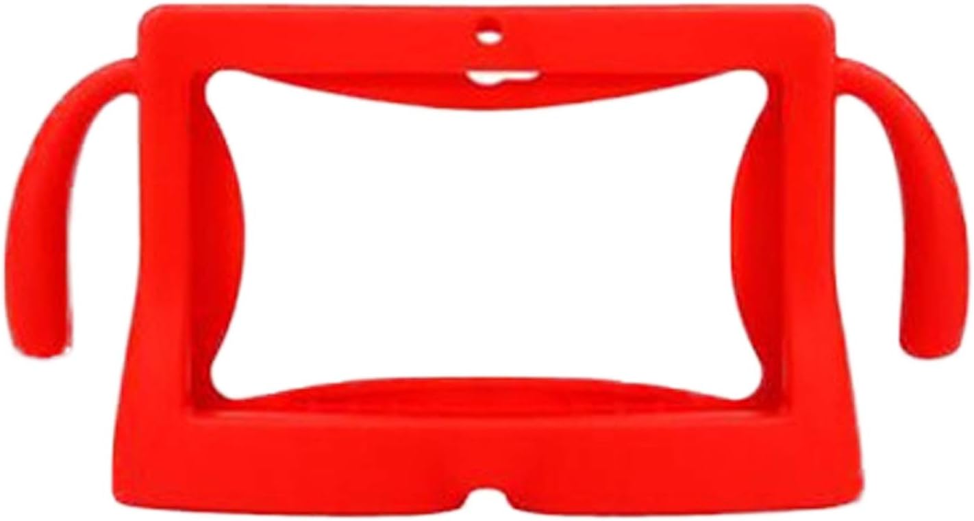 Vococal Universal 7 Inch Tablet Protective Case Soft Silicone Cover Skin Shell Protector with Carry Handles for Children Kids Q88 Y88 A13 Android Tablet Red