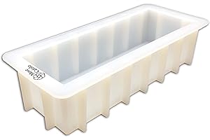 Mose Cafolo Loaf Soap Silicone Mold 10'' Rectangle White Mould DIY Handmade Swirl Making Tool