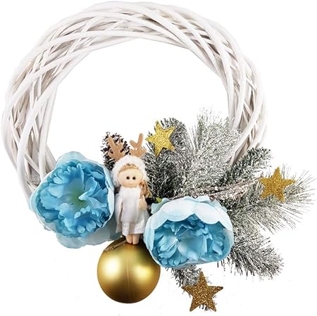 Decorazioni Natalizie Ghirlande Fai Da Te.Arpimex Ghirlanda Di Natale Fai Da Te Ghi2 Decorazione Addobbi Fuori Porta Celeste Amazon It Casa E Cucina