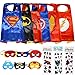 Superhero Dress Up Costumes 6 Satin Capes and 6 Felt Masks - Superhero Party Supplies