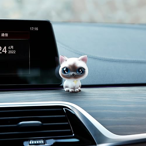 YGMONER Cat Bobblehead Ornaments Car Dashboard Shake Head Resin