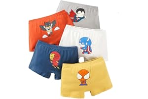 Shanleaf-Cat Superhero Model Cotton Toddler Underwear 5-Pack Little Boys Briefs