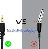 Adhiper A40 Replacement Inline Cable with Mute for Astro A10 A40 A50 Black 2m view 3