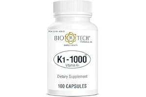Bio-Tech Pharmacal K1-1000 (Vitamin K1) 100 Capsules - 3 Pack
