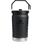 STANLEY IceFlow 2.0 Flip Straw Jug with Handle 40 oz | Twist On Lid and Flip Up Straw | Leakproof for Travel and Sports | Insulated Stainless Steel | BPA-Free | Black 2.0