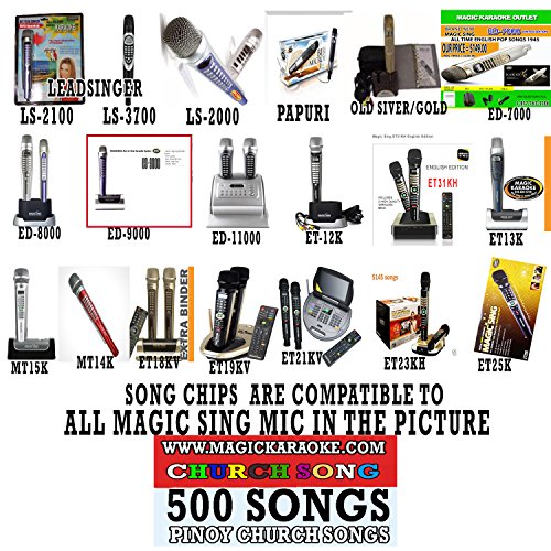 Entertech Magic Sing Leadsinger Karaoke MIC 500 Very Popular Church Song Chips