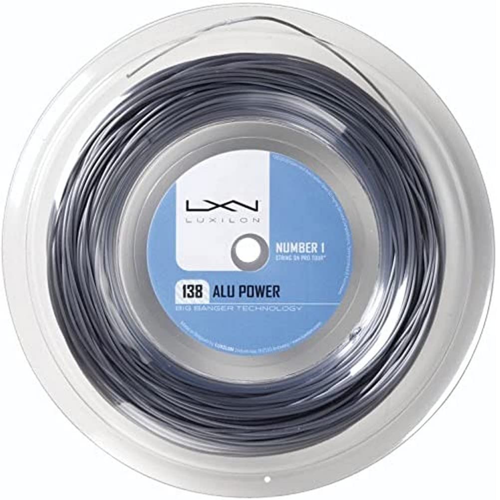 Luxilon tennis string ALU Power 138, For tennis rackets, diameter: 1.38 mm, 200 m, silver, WRZ990170